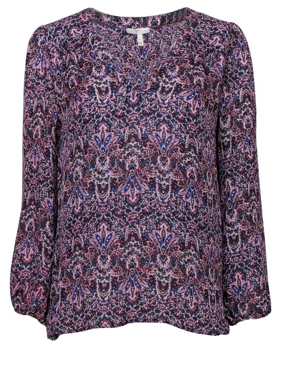 Joie Tops - Joie Odette Paisley Print Peasant Style 100% Silk Blouse Long Sleeve M Medium